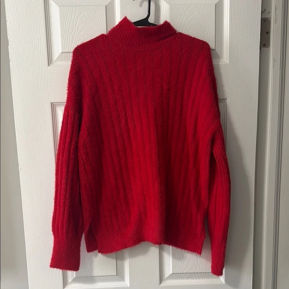 Nwot Red Ribbed Women's Sweater